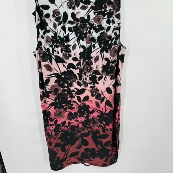 DG2 by Diane Gilman Layered Sleeveless knit Dress Black floral size large - Picture 12 of 12